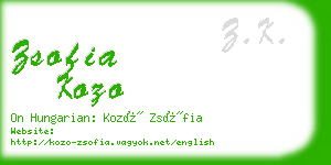 zsofia kozo business card